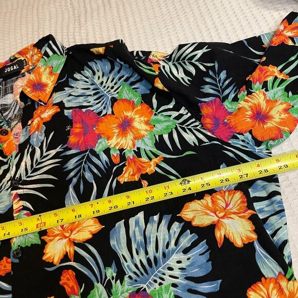 Jogal 2 Piece Hawaiian Set Tropical Floral Print Button Up Top & Short Size 3XL - Picture 11 of 16